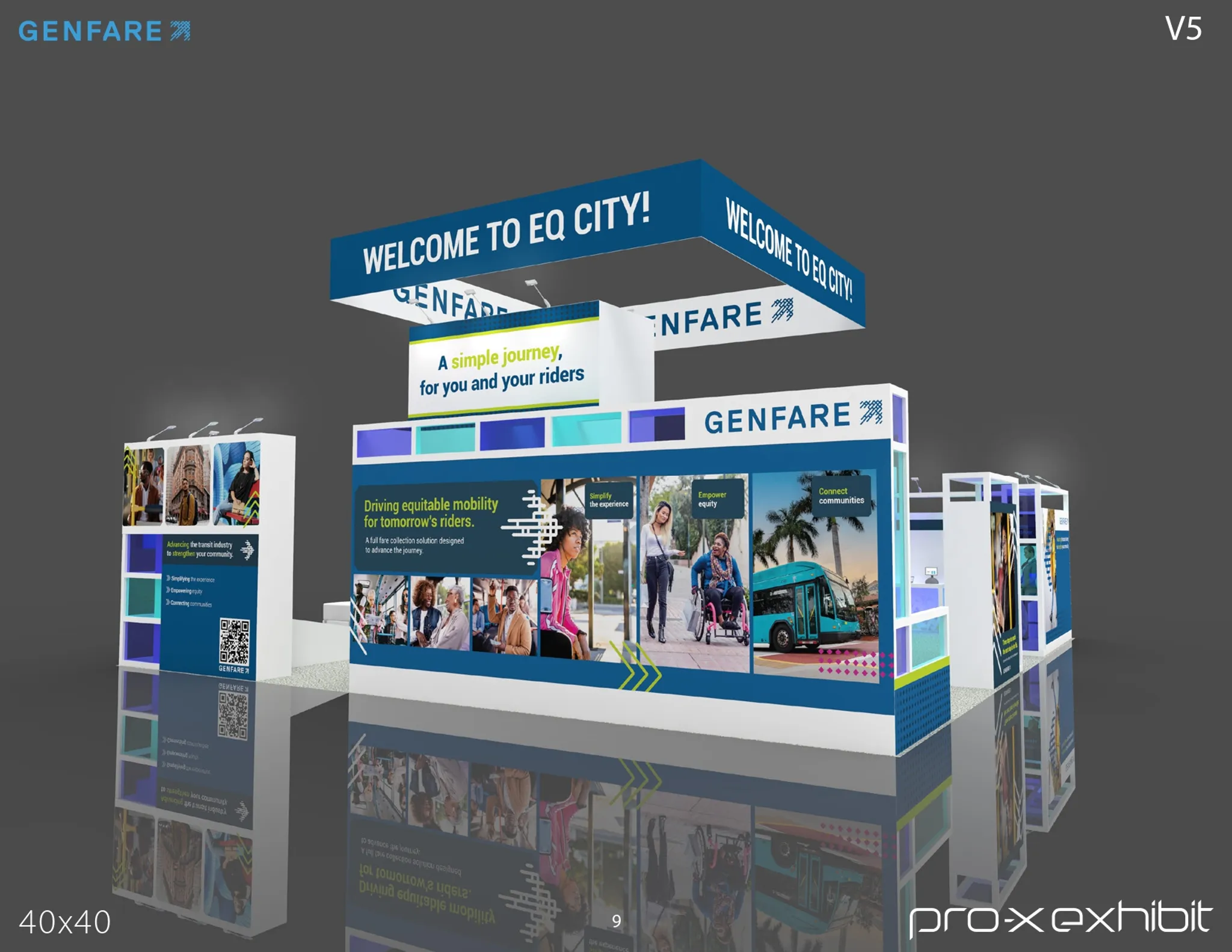 40x40 Island booth design by Pro-X Exhibits